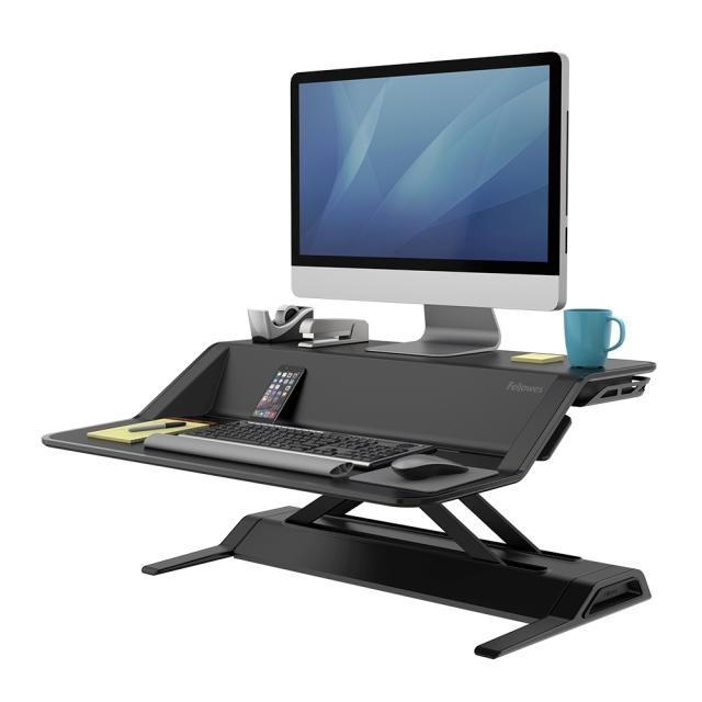 Statie de lucru Fellowes SitStand Lotus, negru
