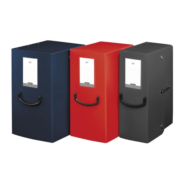 Cutie pentru arhivare cu maner ergonomic TRILEX, PP, latime 20CM, albastru 