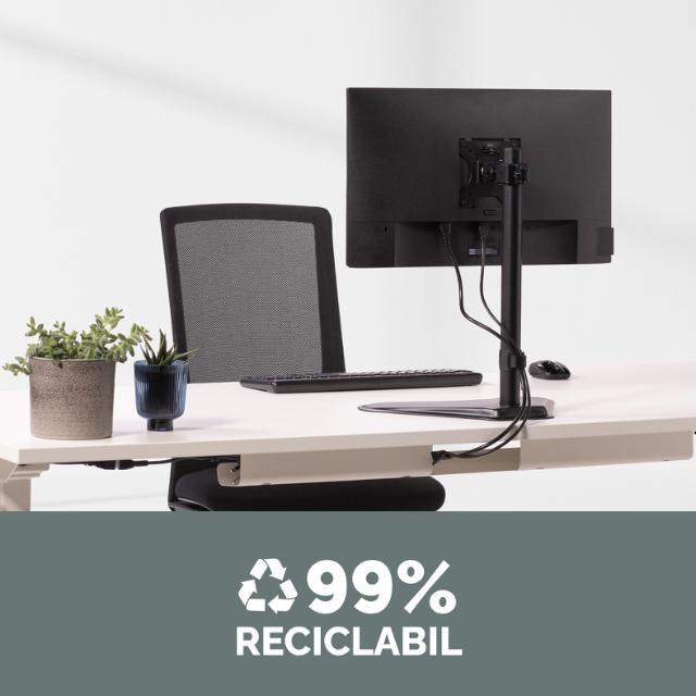 Brat pentru monitor Fellowes Professional, stativ individual, simplu, negru