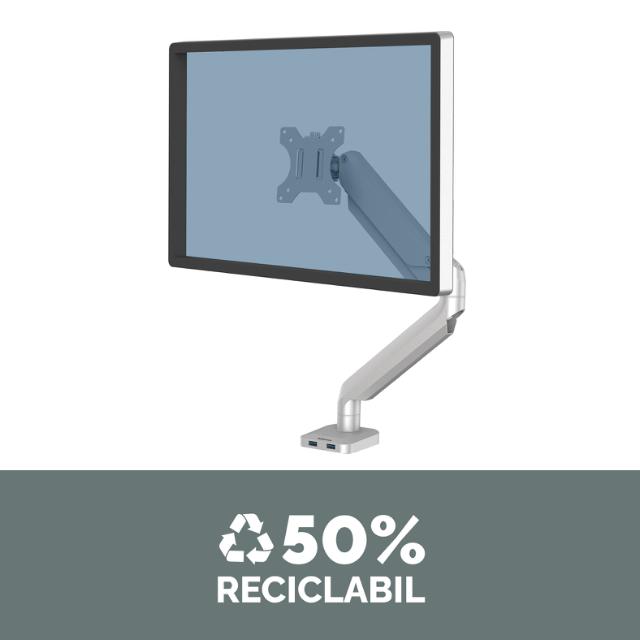 Brat pentru monitor Fellowes Platinum, simplu, argintiu