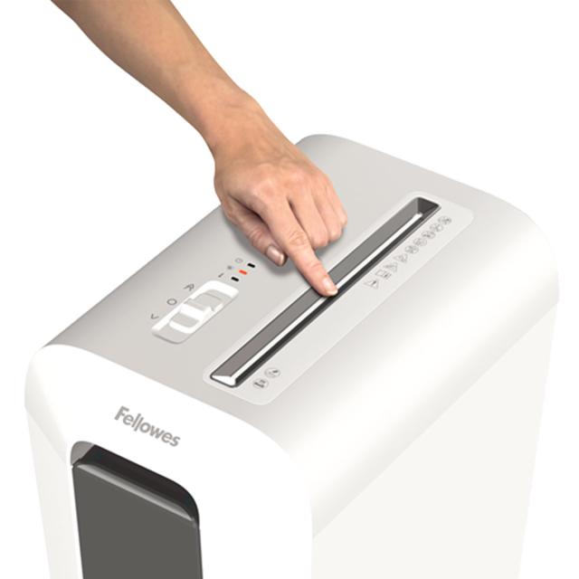 Distrugator documente manual, Fellowes Powershred LX65, 10 coli, cross cut, alb