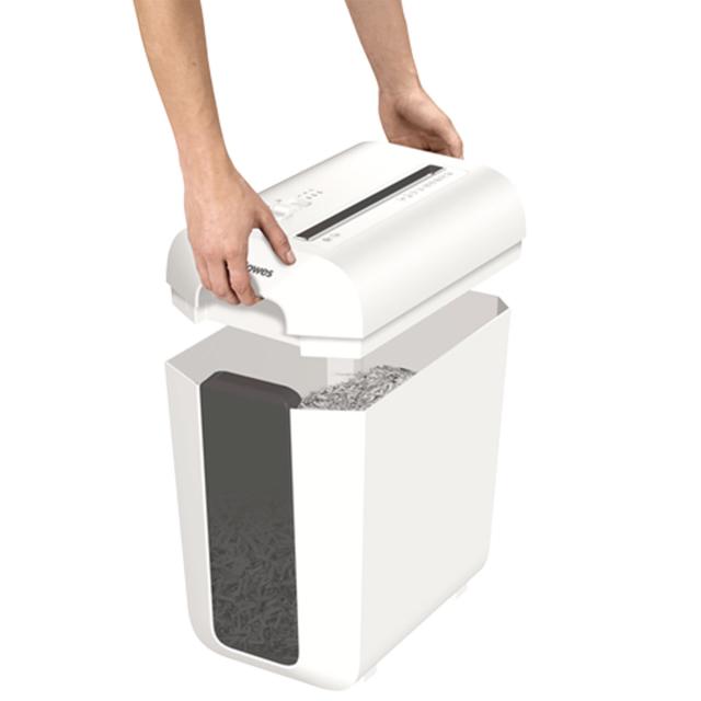 Distrugator documente manual, Fellowes Powershred LX65, 10 coli, cross cut, alb