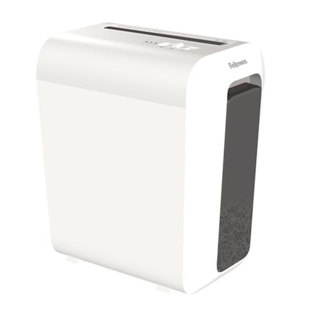 Distrugator documente manual, Fellowes Powershred LX65, 10 coli, cross cut, alb