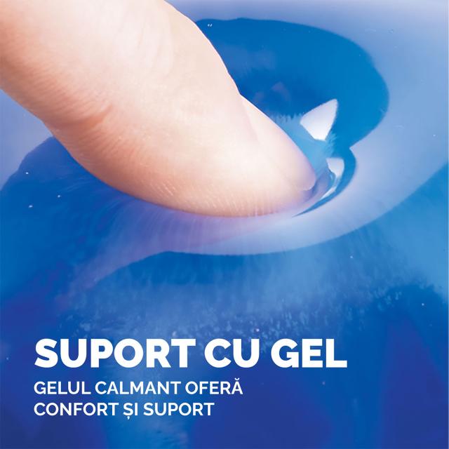 Mouse pad Crystals Gel Fellowes, cu suport incheietura mainii, albastru