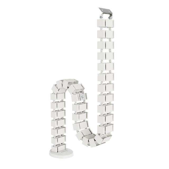 Organizator reglabil pentru cabluri de birou Fellowes, 128,8 x 2,9 x 10,7 cm, alb