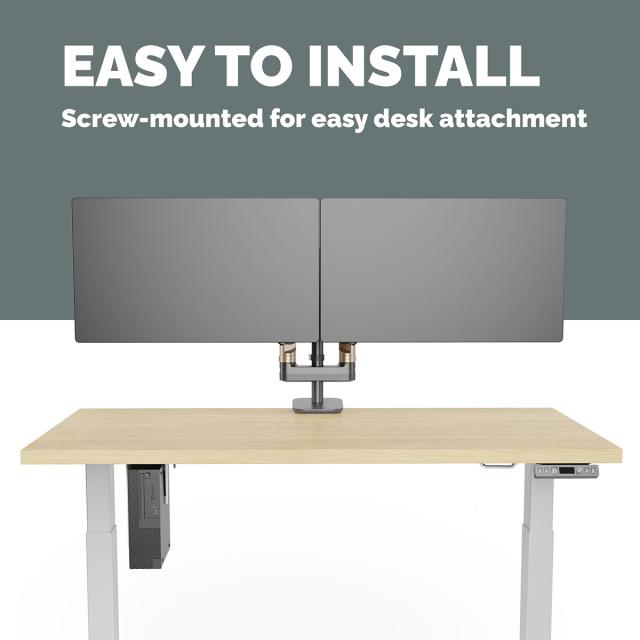 Suport reglabil pentru unitate PC Fellowes, cu prindere sub blat de birou, negru