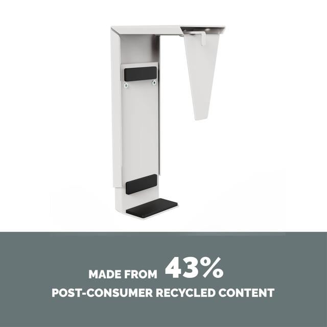 Suport reglabil pentru unitate PC Fellowes, cu prindere sub blat de birou, alb