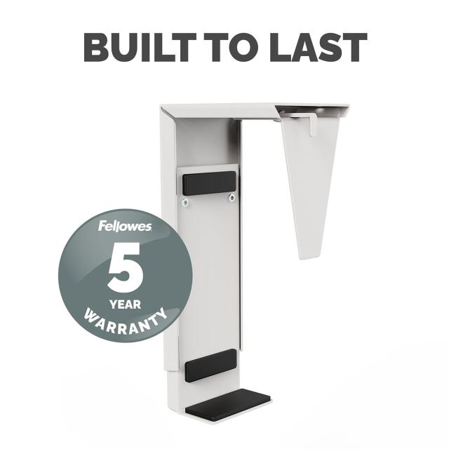 Suport reglabil pentru unitate PC Fellowes, cu prindere sub blat de birou, alb