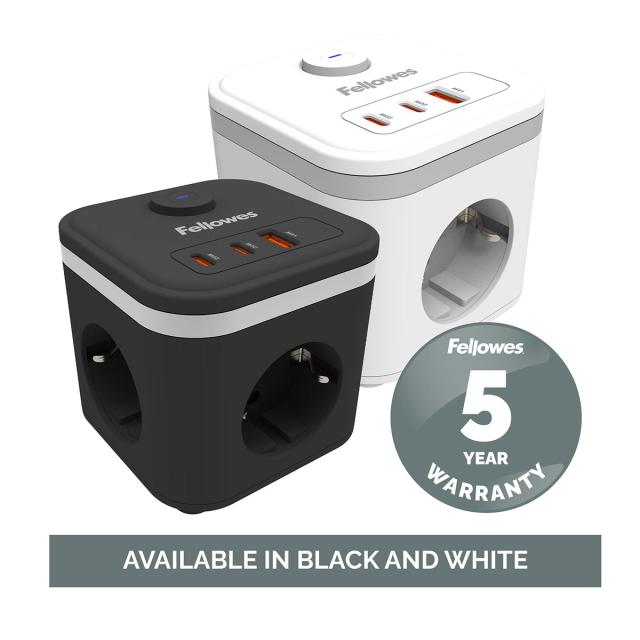 Priza de incarcare Fellowes Power Cube, negru