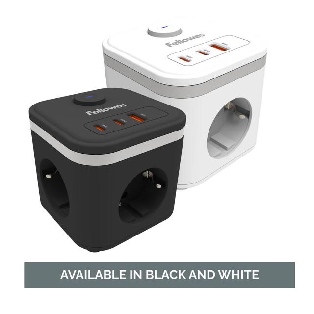 Priza de incarcare Fellowes Power Cube, negru