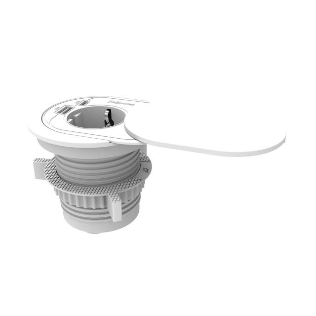 Priza modulara Fellowes Power Spot, USB-A + USB-C, alba