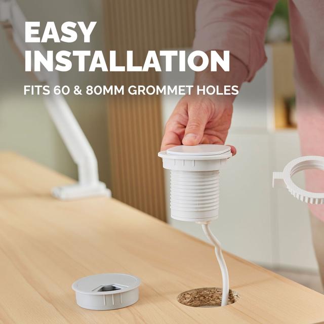 Priza modulara Fellowes Power Spot, USB-A + USB-C, alba