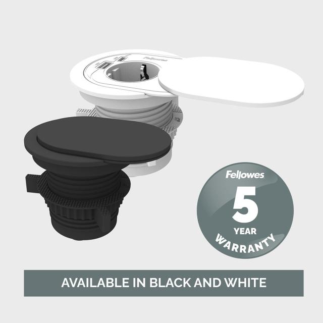 Priza modulara Fellowes Power Spot, USB-A + USB-C, alba