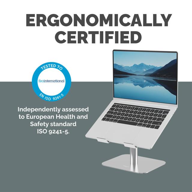 Suport de birou pentru laptop Fellowes Alumia, argintiu