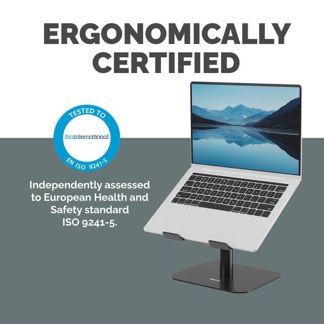 Suport de birou pentru laptop Fellowes Alumia, negru