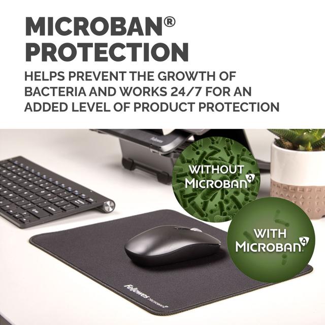 Mousepad Fellowes Breyta Microban XL, negru