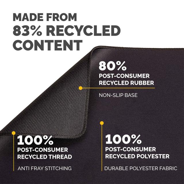 Mousepad Fellowes Breyta Microban XL, negru