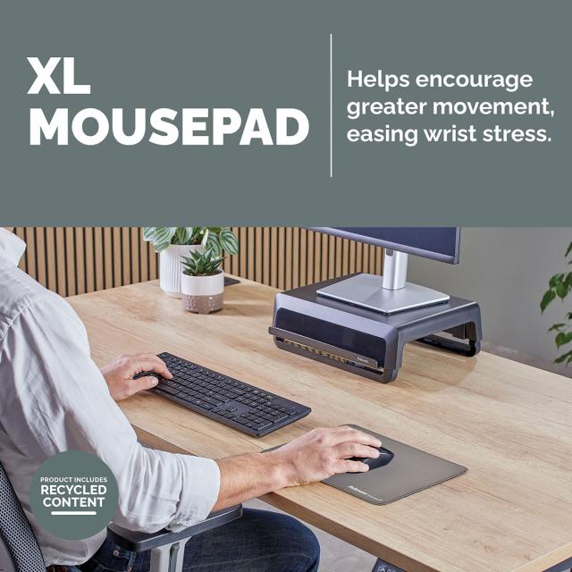 Mousepad Fellowes Breyta Microban XL, gri