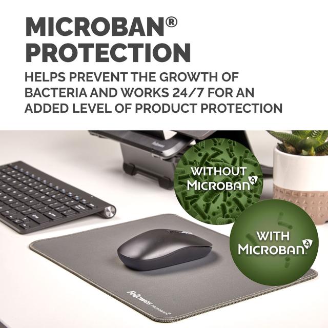 Mousepad Fellowes Breyta Microban XL, gri