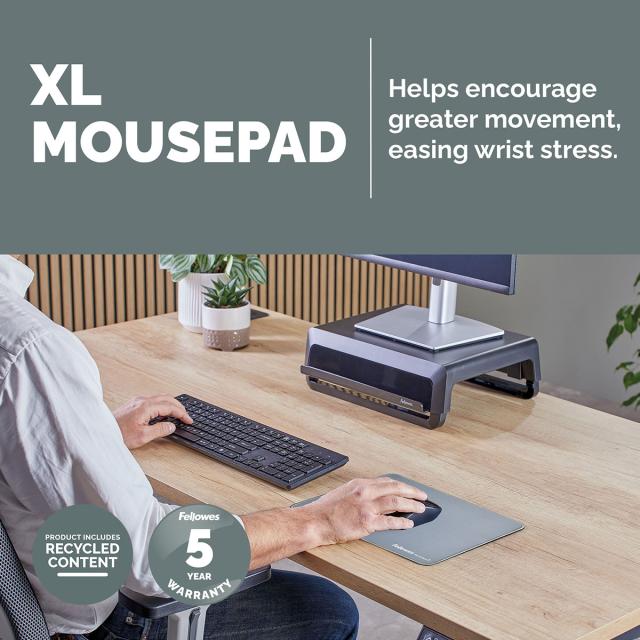 Mousepad Fellowes Breyta Microban XL, albastru marin