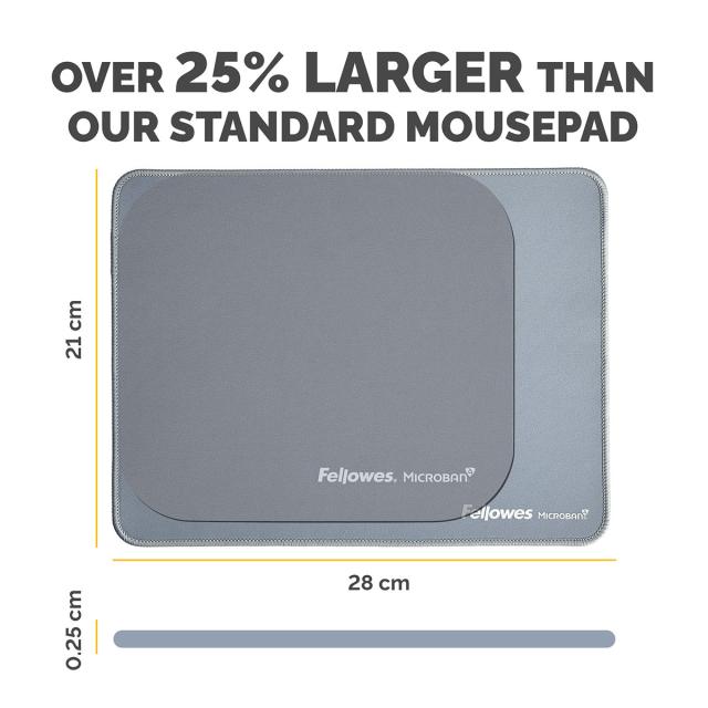Mousepad Fellowes Breyta Microban XL, albastru marin