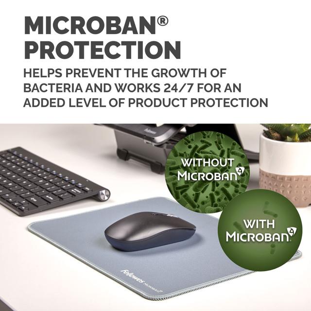 Mousepad Fellowes Breyta Microban XL, albastru marin