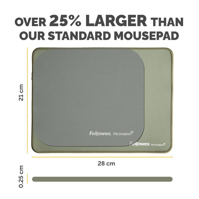 Mousepad Fellowes Breyta Microban XL, verde