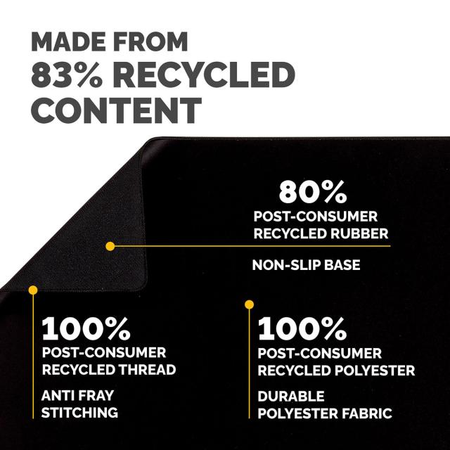 Mapa de birou Fellowes Breyta, 80 x 40 cm, cu protectie antibacteriana Microban, negru