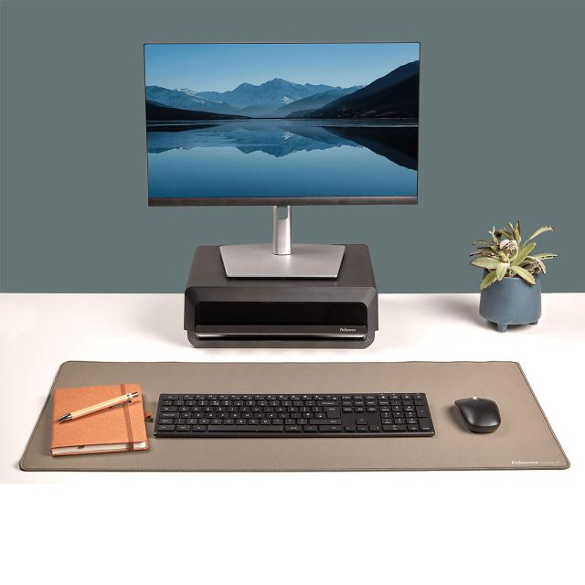 Mapa de birou Fellowes Breyta, 80 x 40 cm, cu protectie antibacteriana Microban, nisip