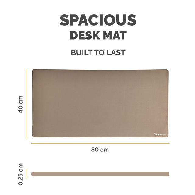 Mapa de birou Fellowes Breyta, 80 x 40 cm, cu protectie antibacteriana Microban, nisip