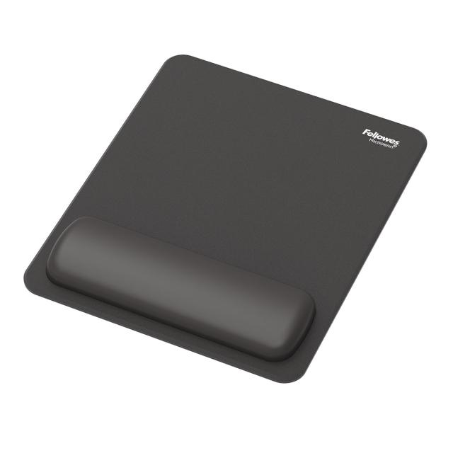 Mousepad Fellowes Breyta Microban cu suport pentru incheietura, negru