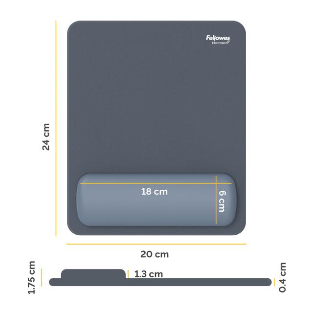 Mousepad Fellowes Breyta Microban cu suport pentru incheietura, albastru