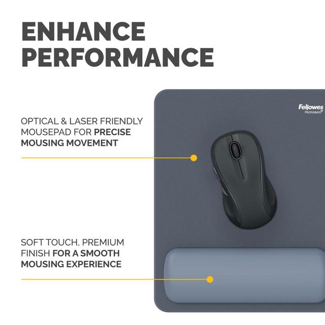 Mousepad Fellowes Breyta Microban cu suport pentru incheietura, albastru