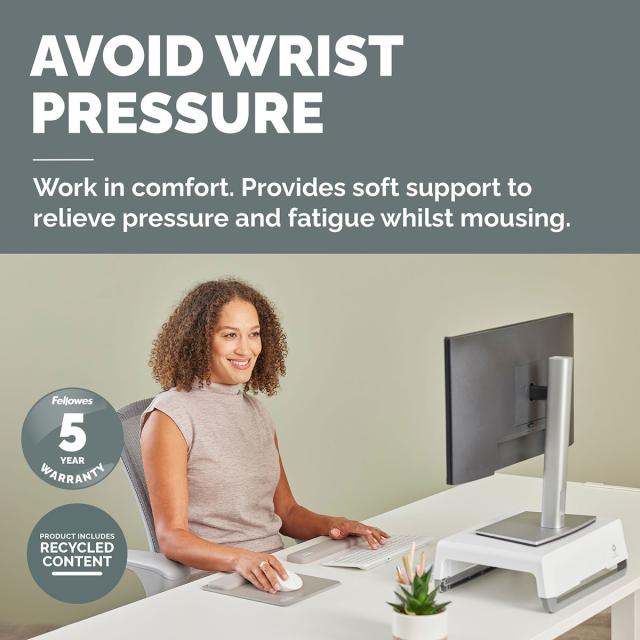 Mousepad Fellowes Breyta Microban cu suport pentru incheietura, nisip