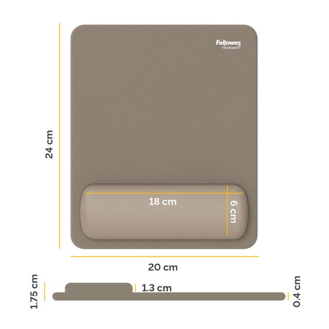 Mousepad Fellowes Breyta Microban cu suport pentru incheietura, nisip