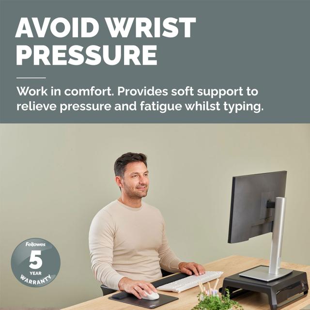 Suport pentru incheietura Fellowes Breyta Microban pentru tastatura, negru