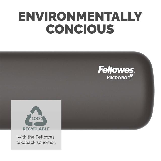 Suport pentru incheietura Fellowes Breyta Microban pentru tastatura, negru