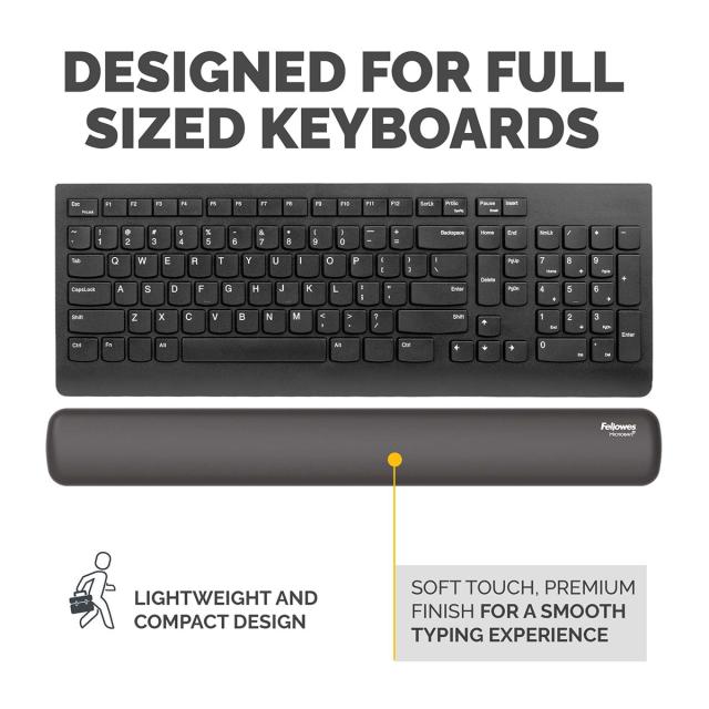 Suport pentru incheietura Fellowes Breyta Microban pentru tastatura, negru