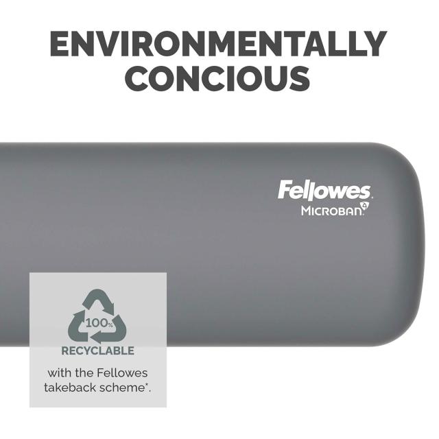 Suport pentru incheietura Fellowes Breyta Microban pentru tastatura, gri