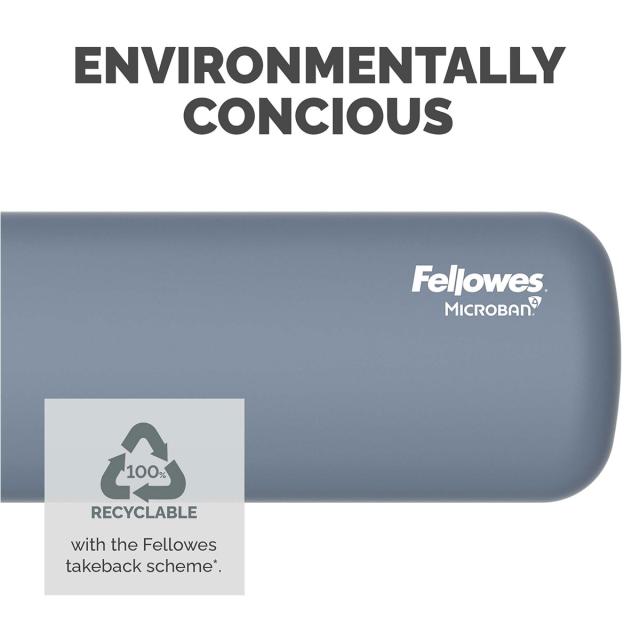 Suport pentru incheietura Fellowes Breyta Microban pentru tastatura, albastru marin