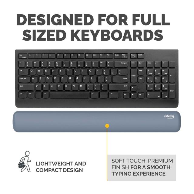 Suport pentru incheietura Fellowes Breyta Microban pentru tastatura, albastru marin