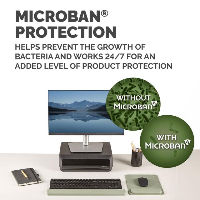 Suport pentru incheietura Fellowes Breyta Microban pentru tastatura, verde