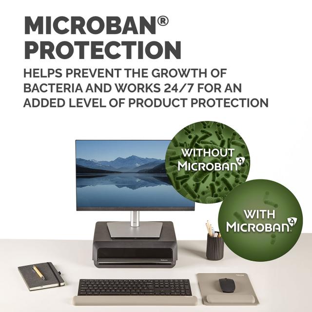 Suport pentru incheietura Fellowes Breyta Microban pentru tastatura, nisip