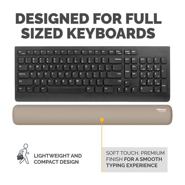 Suport pentru incheietura Fellowes Breyta Microban pentru tastatura, nisip