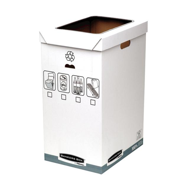 Cos de birou pentru colectare selectiva, Fellowes, realizat din carton, reciclabil, 5 bucati/set