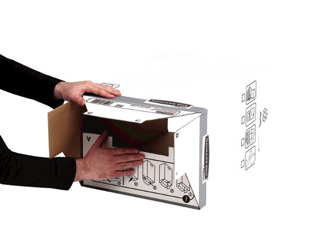 Cos de birou pentru colectare selectiva, Fellowes, realizat din carton, reciclabil, 5 bucati/set