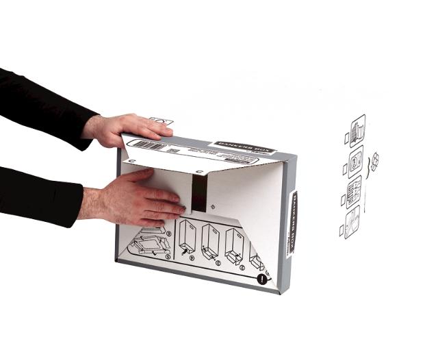 Cos de birou pentru colectare selectiva, Fellowes, realizat din carton, reciclabil, 5 bucati/set
