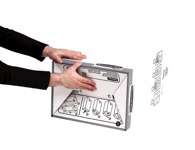 Cos de birou pentru colectare selectiva, Fellowes, realizat din carton, reciclabil, 5 bucati/set