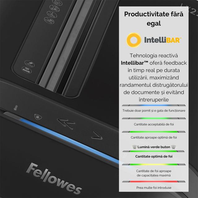 Distrugator documente Fellowes LX201 negru, micro taieri, functionare silentioasa