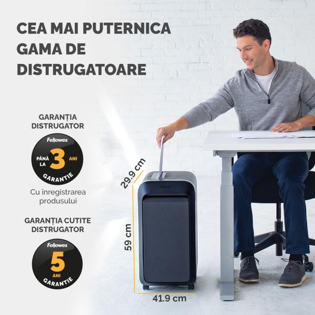 Distrugator documente Fellowes LX220, mini cut, 20 coli, negru